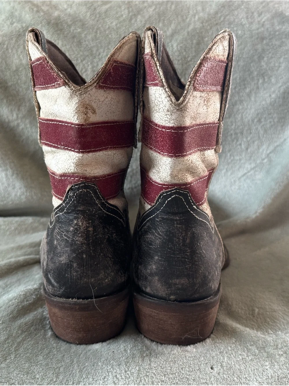 American Flag Western Cowboy Boots - Patriotic Stars & Stripes